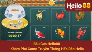 Bầu Cua Hello88 xuất phát từ miền Bắc Việt Nam và đã lan rộng ra các vùng miền khác. Thường được chơi bằng một bộ dụng cụ gồm 3 con xúc xắc với các hình ảnh.